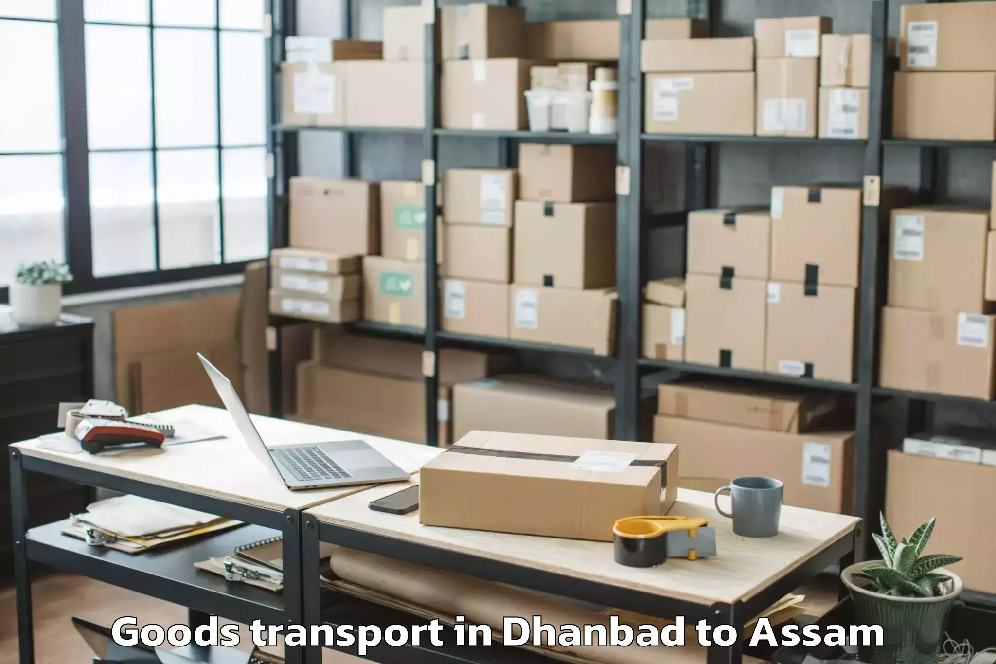 Hassle-Free Dhanbad to Kumbhirgram Airport Ixs Goods Transport